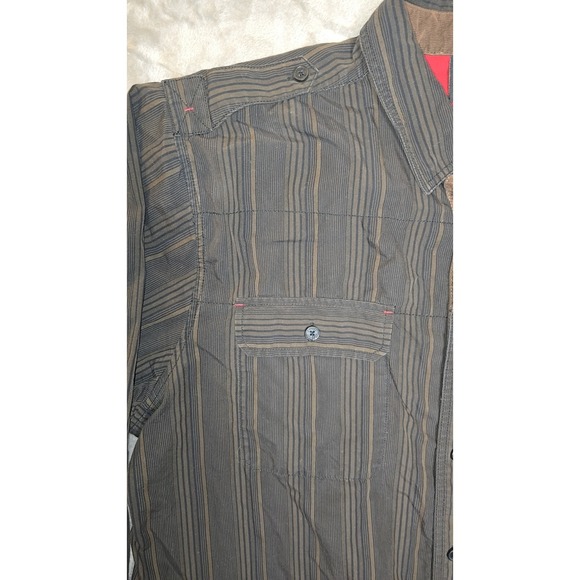 Harley Davidson Button Up Shirt Mens 2XL Motorcycle Biker Corduroy Puff‎ Print - Picture 11 of 16